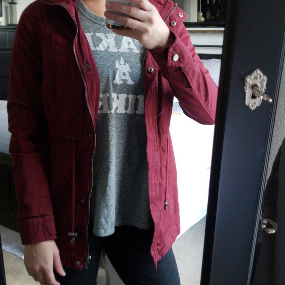 Maroon Causal Coat
